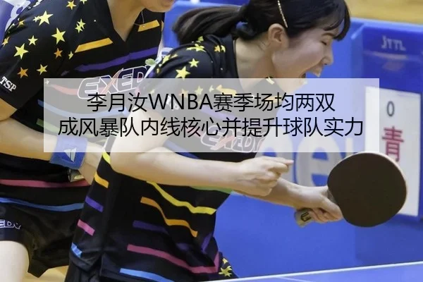 李月汝WNBA赛季场均两双 成风暴队内线核心并提升球队实力